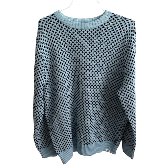 Long Wharf Supply Edgartown SeaWell Crewneck Sweater XL Men’s Carolina Blue - Picture 1 of 5